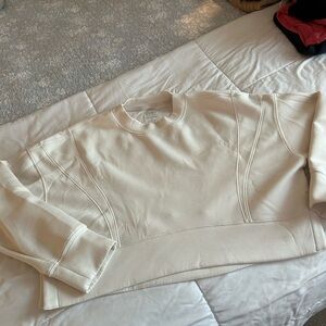 Abercrombie & Fitch Activewear Cream Crewneck Sweatshirt